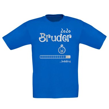 Kinder T-Shirt - Bruder 2020 loading dunkelblau-cyan 98-104