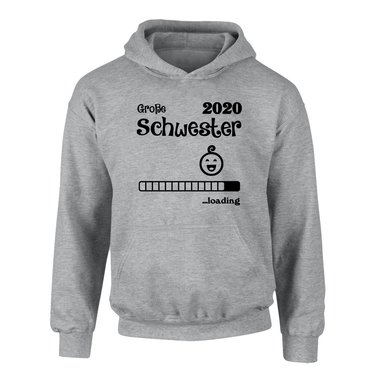 Kinder Hoodie - Groe Schwester 2020 loading dunkelblau-fuchsia 80-92