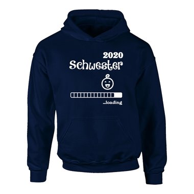 Kinder Hoodie - Schwester 2020 loading schwarz-weiss 152-158