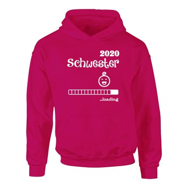 Kinder Hoodie - Schwester 2020 loading schwarz-weiss 152-158