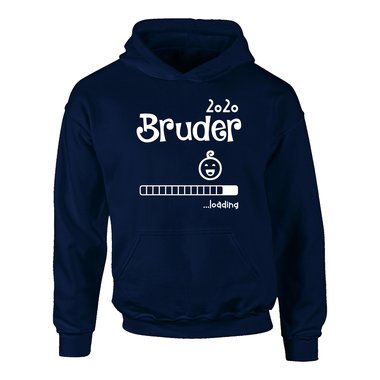 Kinder Hoodie - Bruder 2020 loading dunkelblau-cyan 80-92