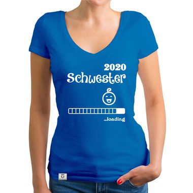 Damen T-Shirt V-Ausschnitt - Schwester 2020 loading