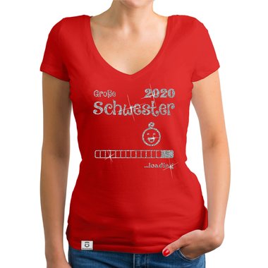 Damen T-Shirt V-Ausschnitt - Groe Schwester 2020 loading