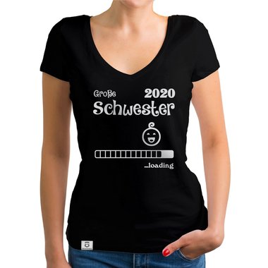 Damen T-Shirt V-Ausschnitt - Groe Schwester 2020 loading