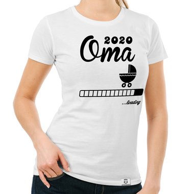 Damen T-Shirt - Oma 2020 loading weiss-schwarz XXL