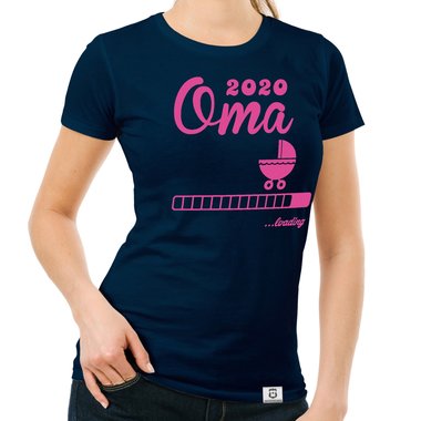 Damen T-Shirt - Oma 2020 loading weiss-schwarz XXL