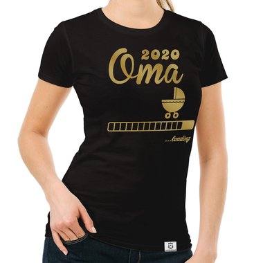 Damen T-Shirt - Oma 2020 loading weiss-schwarz XXL