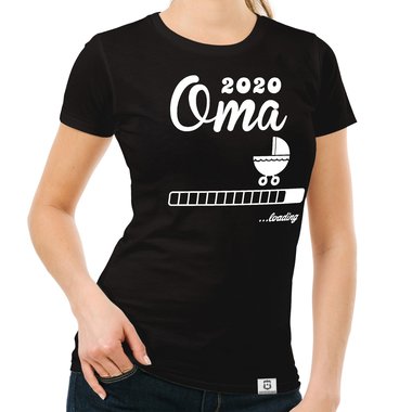 Damen T-Shirt - Oma 2020 loading weiss-schwarz XXL