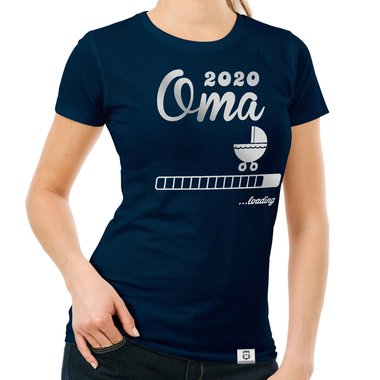 Damen T-Shirt - Oma 2020 loading weiss-schwarz XXL