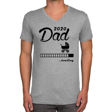 Herren T-Shirt - V-Ausschnitt - Dad 2020 loading dunkelblau-cyan S