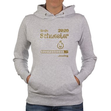 Damen Hoodie - Groe Schwester 2020 loading fuchsia-gold XS