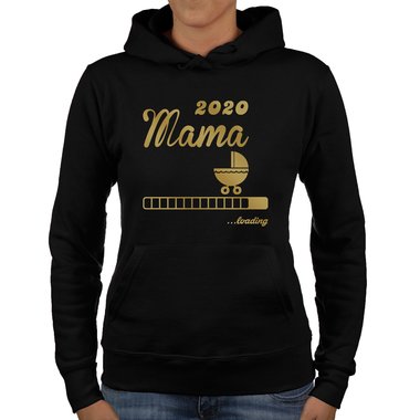 Damen Hoodie - Mama 2020 loading schwarz-weiss L