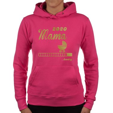 Damen Hoodie - Mama 2020 loading schwarz-weiss L