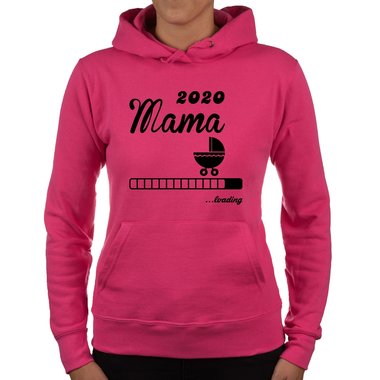 Damen Hoodie - Mama 2020 loading schwarz-weiss L