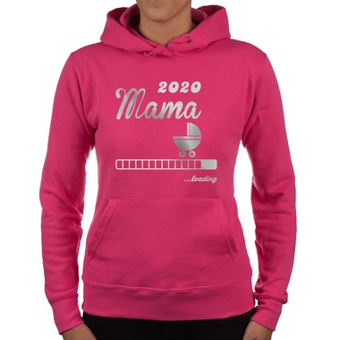 Damen Hoodie - Mama 2020 loading schwarz-weiss L