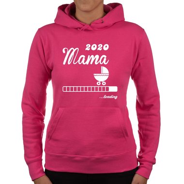 Damen Hoodie - Mama 2020 loading schwarz-weiss L