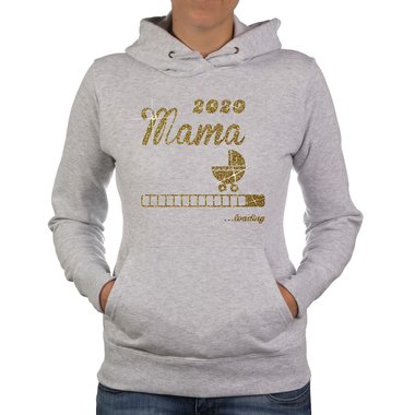 Damen Hoodie - Mama 2020 loading schwarz-weiss L