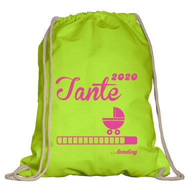 Turnbeutel - Tante 2020 loading apfelgrn-fuchsia