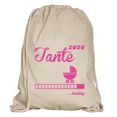 Turnbeutel - Tante 2020 loading apfelgrn-fuchsia