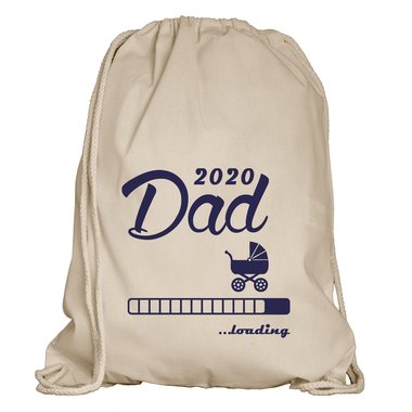 Turnbeutel - Dad 2020 loading weiss-schwarz