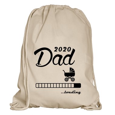 Turnbeutel - Dad 2020 loading weiss-schwarz