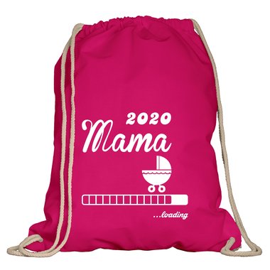 Turnbeutel - Mama 2020 loading weiss-schwarz