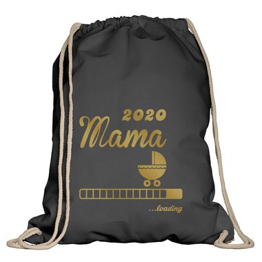 Turnbeutel - Mama 2020 loading weiss-schwarz