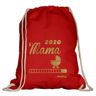 Turnbeutel - Mama 2020 loading weiss-schwarz