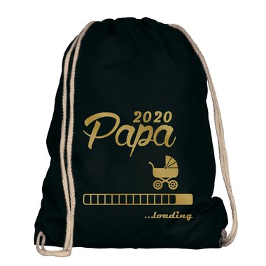 Turnbeutel - Papa 2020 loading apfelgrn-schwarz