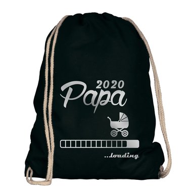 Turnbeutel - Papa 2020 loading apfelgrn-schwarz