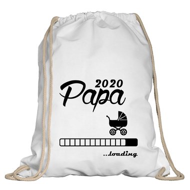 Turnbeutel - Papa 2020 loading weiss-schwarz