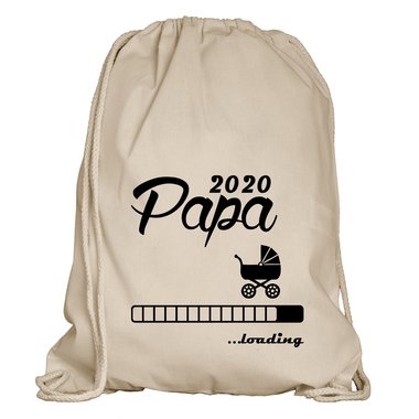 Turnbeutel - Papa 2020 loading weiss-schwarz