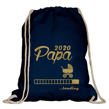 Turnbeutel - Papa 2020 loading weiss-schwarz