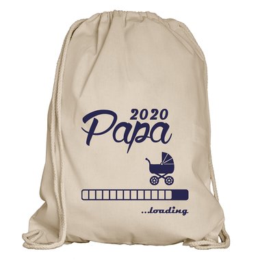 Turnbeutel - Papa 2020 loading weiss-schwarz