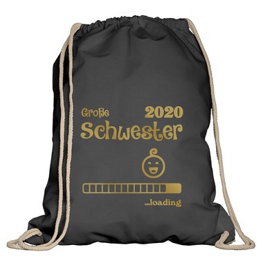 Turnbeutel - Groe Schwester 2020 loading apfelgrn-fuchsia