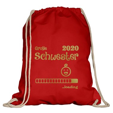 Turnbeutel - Groe Schwester 2020 loading apfelgrn-fuchsia