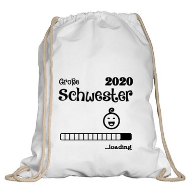 Turnbeutel - Groe Schwester 2020 loading apfelgrn-fuchsia