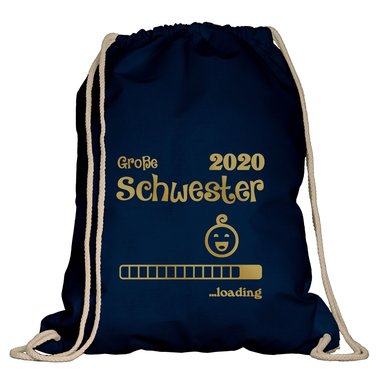 Turnbeutel - Groe Schwester 2020 loading apfelgrn-fuchsia