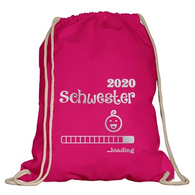 Turnbeutel - Schwester 2020 loading weiss-schwarz