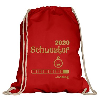 Turnbeutel - Schwester 2020 loading weiss-schwarz