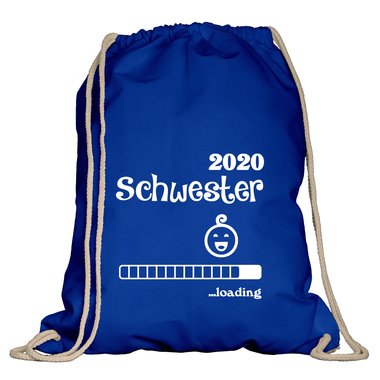 Turnbeutel - Schwester 2020 loading weiss-schwarz