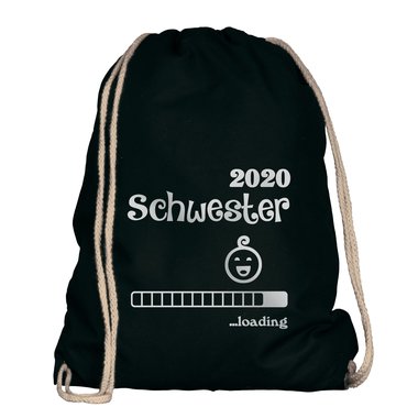 Turnbeutel - Schwester 2020 loading weiss-schwarz