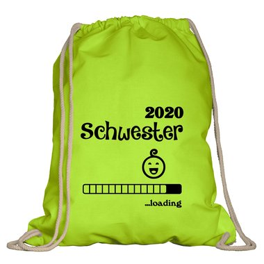 Turnbeutel - Schwester 2020 loading weiss-schwarz