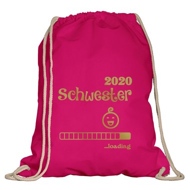 Turnbeutel - Schwester 2020 loading weiss-schwarz