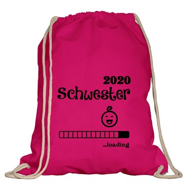 Turnbeutel - Schwester 2020 loading weiss-schwarz