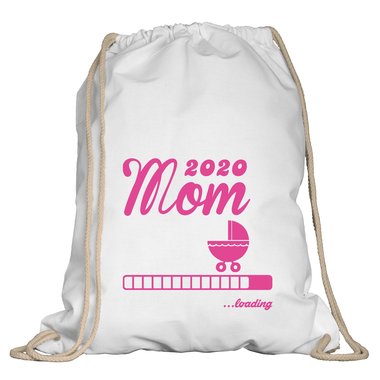 Turnbeutel - Mom 2020 loading weiss-schwarz