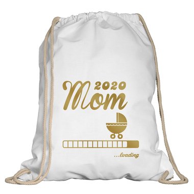 Turnbeutel - Mom 2020 loading weiss-schwarz