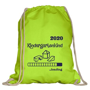 Turnbeutel - Kindergartenkind 2020 loading apfelgrn-dunkelblau