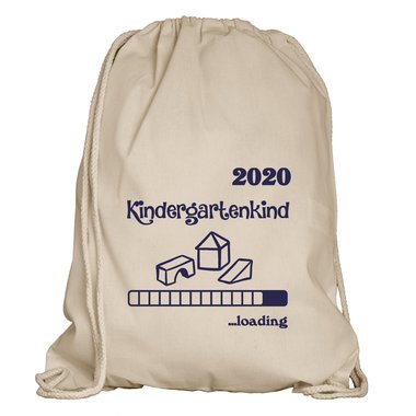 Turnbeutel - Kindergartenkind 2020 loading apfelgrn-dunkelblau