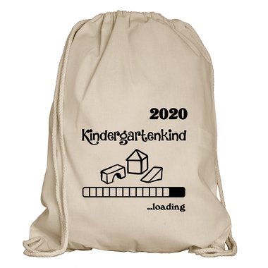 Turnbeutel - Kindergartenkind 2020 loading apfelgrn-dunkelblau